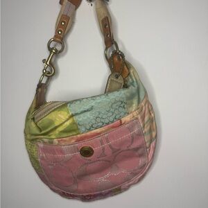Coach Pastel Patchwork Shoulder Bag